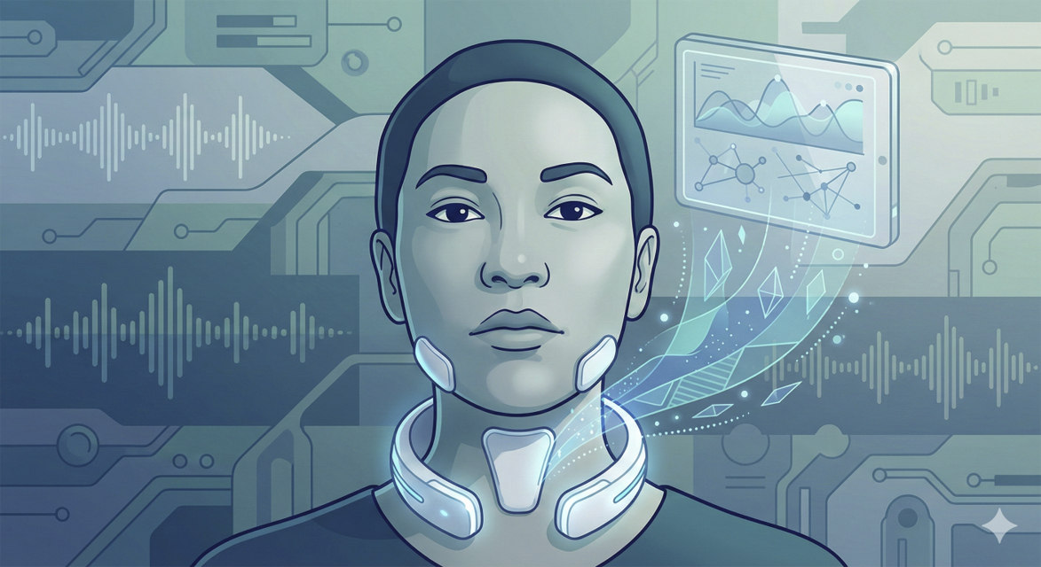 Figura 3 – Una possibile soluzione tecnologica è basata sulla subvocalizzazione.